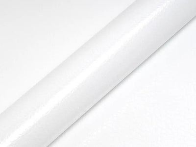 Color swatch of Hexis HX30000 Glacier White Alligator Leather Vinyl Wrap HX30AL003B