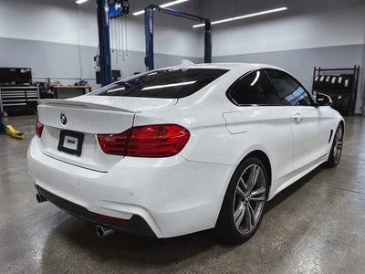DIY BMW 4 Series wrapped in None HX30000 Glacier White Alligator Leather automotive vinyl film HX30AL003B detail