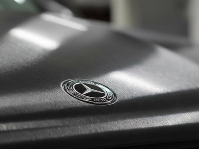 DIY Mercedes-Benz wrapped in Brushed HX30000 Anthracite Gray Aluminum wrap film HX30BAGANB