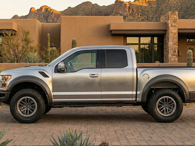 Ford F-150 Raptor wrapped in Hexis Brushed HX30000 Silver Aluminum vinyl wrap HX30BASILB