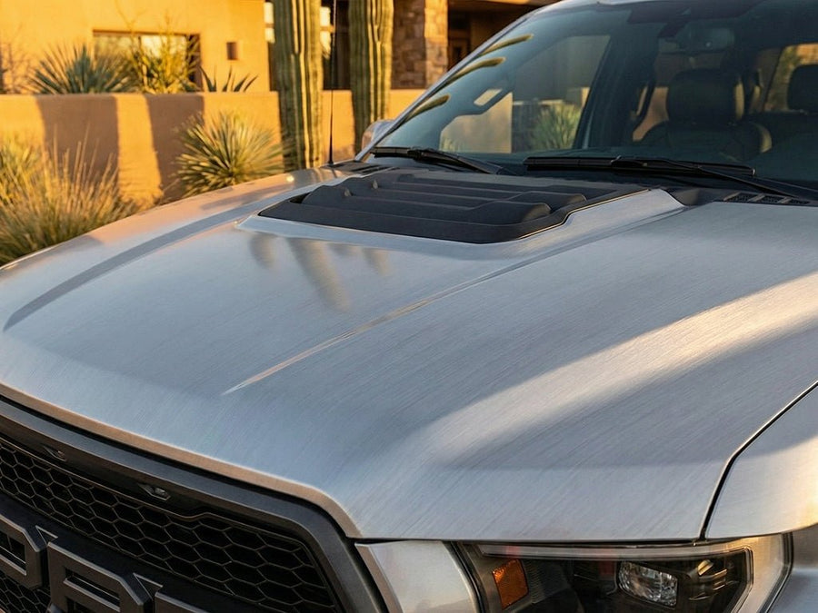 RAM 1500 wrapped in Brushed HX30000 Silver Aluminum car wrap film HX30BASILB