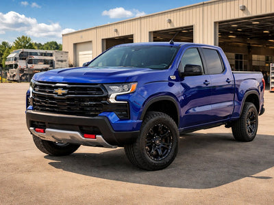 DIY Chevrolet Silverado wrapped in Gloss HX30000 Neon Blue wrap film HX30BNEB