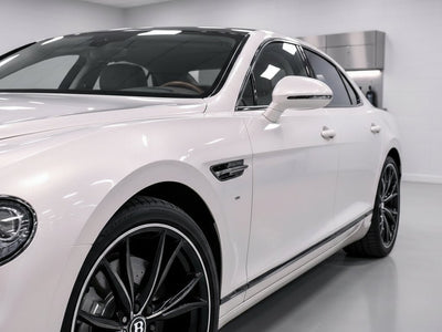 DIY Bentley Flying Spur wrapped in Gloss HX30000 Pearl White Variochrome car wrap film HX30BPEB