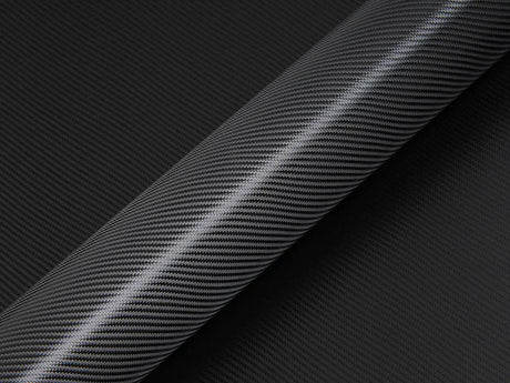 Color swatch of Hexis HX30000 Gloss Black Carbon Fiber Vinyl Wrap HX30CA890B