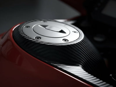 Color swatch of Hexis HX30000 Gloss Black Carbon Fiber Vinyl Wrap HX30CA890B