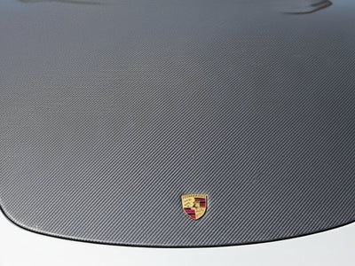 Porsche wrapped in Gloss HX30000 Graphite Gray Carbon Fiber automotive vinyl film HX30CAGGRB