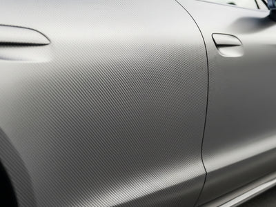 DIY Car wrapped in Gloss HX30000 Graphite Gray Carbon Fiber vinyl wrap HX30CAGGRB