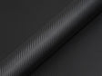 Color swatch of Hexis HX30000 Matte Raven Black Carbon Fiber Vinyl Wrap HX30CANCOB