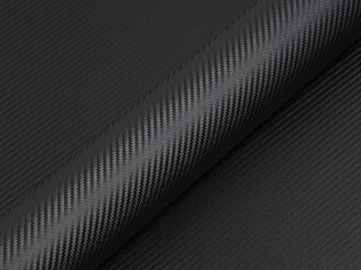 Color swatch of Hexis HX30000 Matte Raven Black Carbon Fiber Vinyl Wrap HX30CANCOB