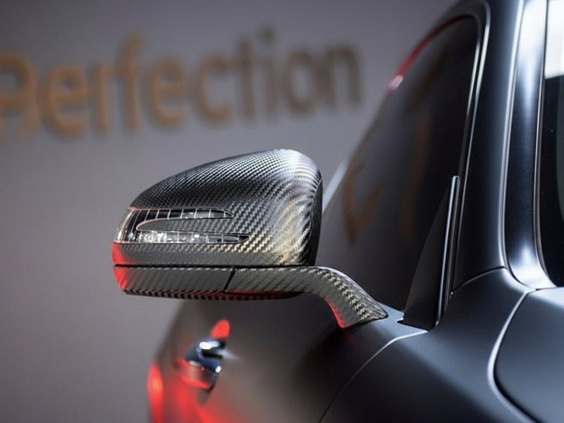 DIY Mercedes-Benz wrapped in Ultra Gloss HX30000 Petroleum Black Carbon Fiber vinyl wrap HX30CANPEB