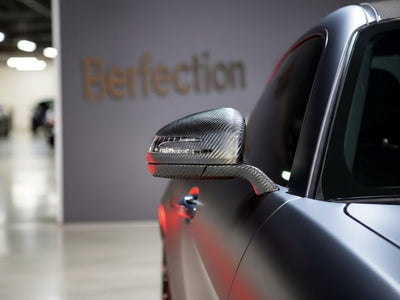 Mercedes-Benz wrapped in Ultra Gloss HX30000 Petroleum Black Carbon Fiber car wrap film HX30CANPEB