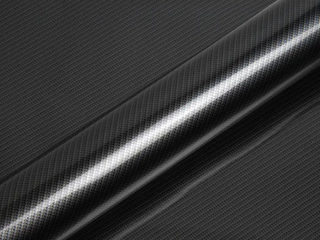 Color swatch of Hexis HX30000 Gloss Black Carbon One Carbon Fiber Vinyl Wrap HX30CANPEB