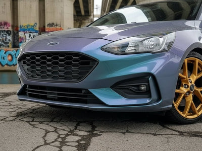Ford Focus wrapped in Hexis Gloss HX30000 Chameleon Gray car wrap film HX30G446B