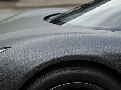 McLaren P1 wrapped in None HX30000 Black Honeycomb automotive vinyl film HX30CAF89S
