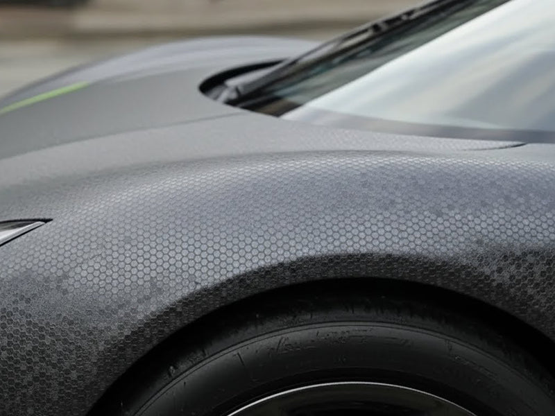 McLaren P1 wrapped in None HX30000 Black Honeycomb automotive vinyl film HX30CAF89S