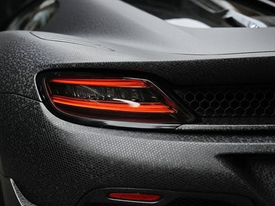 McLaren 720S wrapped in Hexis None HX30000 Black Honeycomb automotive vinyl film HX30CAF89S