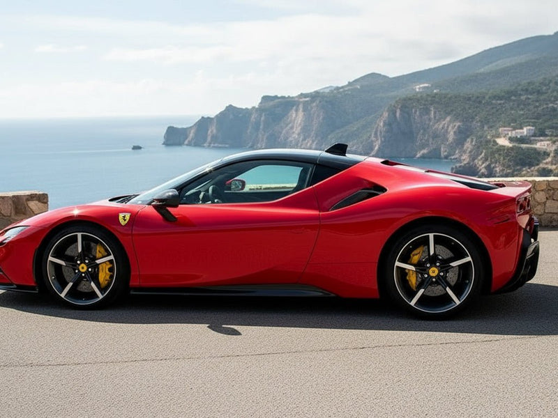 Ferrari SF90 Stradale wrapped in Hexis None HX30000 Black Honeycomb restyling film HX30CAF89S