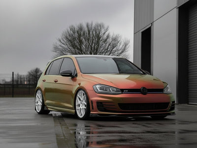 DIY Volkswagen Golf wrapped in Gloss HX30000 Iridescent Boreal Forest wrap film HX30IFBB