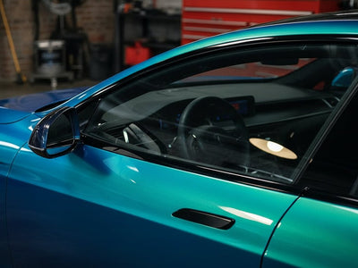 DIY BMW 4 Series wrapped in Gloss HX30000 Iridescent Austral Sea vinyl wrap HX30IMAB