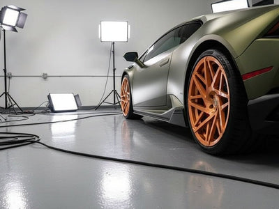 Lamborghini Huracán wrapped in Matte HX30000 Golden Black vinyl wrap HX30N71M
