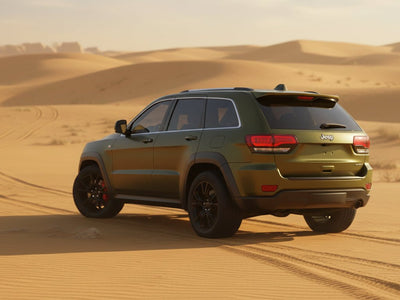 DIY Jeep Grand Cherokee wrapped in Matte HX30000 Golden Black automotive vinyl film HX30N71M