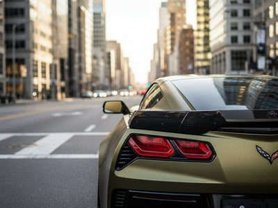 DIY Chevrolet Corvette wrapped in Matte HX30000 Golden Black vinyl wrap HX30N71M