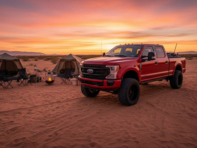 Ford F-Series Super Duty wrapped in Hexis Gloss HX30000 Redcurrent Red restyling film HX30RGOB
