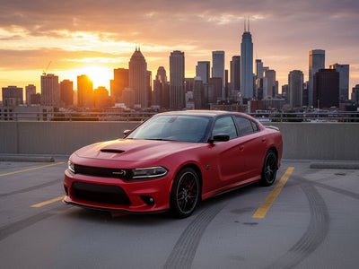 DIY Dodge Charger wrapped in Matte HX30000 Redcurrent Red vinyl wrap HX30RGOM