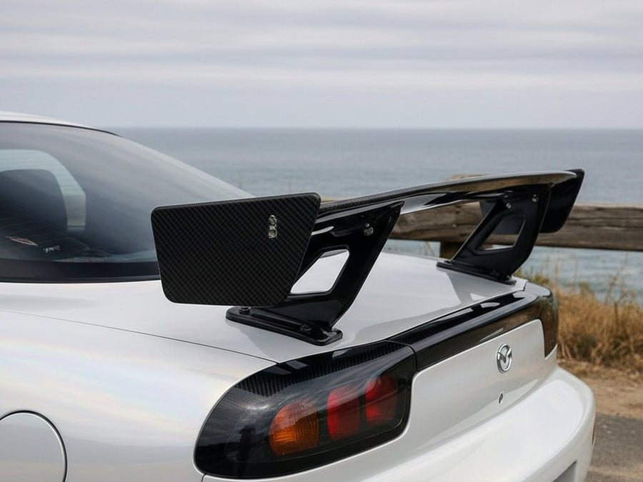 Mazda RX-7 wrapped in Hexis Gloss HX30000 White Rainbow automotive vinyl film HX30RW002B detail