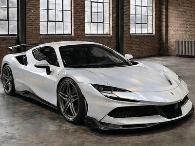 DIY Ferrari F8 Tributo wrapped in Gloss HX30000 White Rainbow car wrap film HX30RW002B