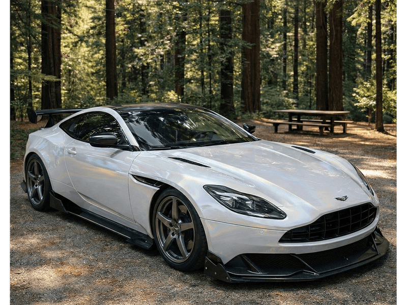 Aston Martin DB11 wrapped in Gloss HX30000 White Rainbow automotive vinyl film HX30RW002B