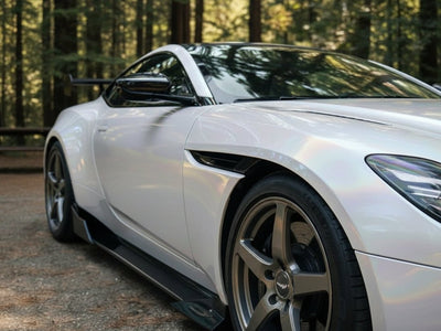 Aston Martin Vantage wrapped in Gloss HX30000 White Rainbow restyling film HX30RW002B