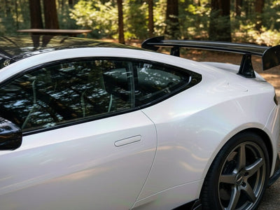 DIY Toyota GR Supra wrapped in Gloss HX30000 White Rainbow restyling film HX30RW002B
