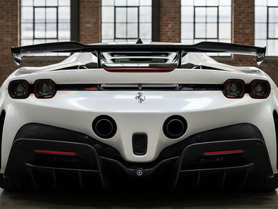 DIY Ferrari 488 Pista wrapped in Gloss HX30000 White Rainbow wrap film HX30RW002B