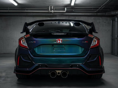 DIY Honda Civic Type R wrapped in Gloss HX30000 Black Rainbow restyling film HX30RW889B