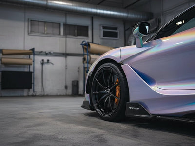 DIY McLaren 720S wrapped in Gloss HX30000 Gray Rainbow restyling film HX30RW990B