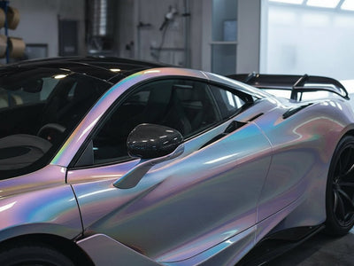 McLaren 720S wrapped in Hexis Gloss HX30000 Gray Rainbow car wrap film HX30RW990B
