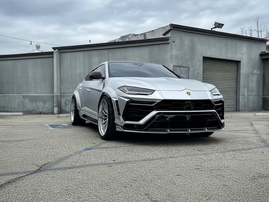 DIY Lamborghini Urus wrapped in Satin HX30000 Super Chrome Silver wrap film HX30SCH01S