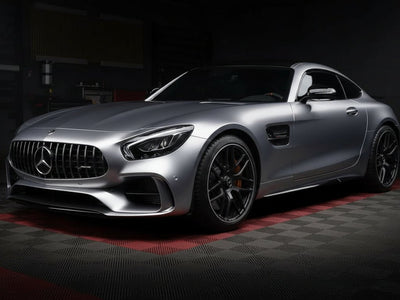 Mercedes-Benz AMG GT wrapped in Hexis Satin HX30000 Super Chrome Silver wrap film HX30SCH01S