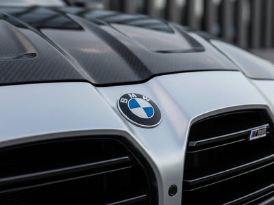 BMW M4 wrapped in Hexis Satin HX30000 Super Chrome Silver automotive vinyl film HX30SCH01S
