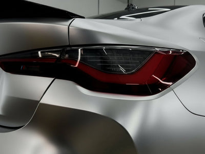 DIY BMW M4 wrapped in Satin HX30000 Super Chrome Silver restyling film HX30SCH01S