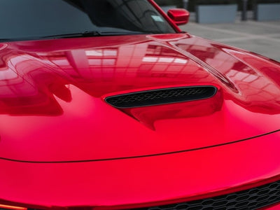 DIY Dodge Charger wrapped in Gloss HX30000 Super Chrome Red vinyl wrap HX30SCH02B