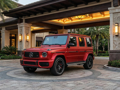 Mercedes-Benz G-Class wrapped in Satin HX30000 Super Chrome Red car wrap film HX30SCH02S