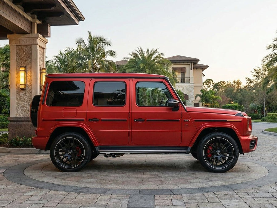 Mercedes-Benz G-Class wrapped in Satin HX30000 Super Chrome Red wrap film HX30SCH02S