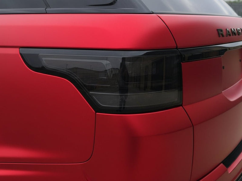 DIY Range Rover wrapped in Satin HX30000 Super Chrome Red restyling film HX30SCH02S
