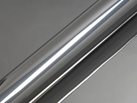 Color swatch of Hexis HX30000 Super Chrome Gloss Titanium Vinyl Wrap HX30SCH03B