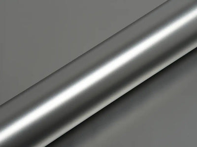 Color swatch of Hexis HX30000 Super Chrome Satin Titanium Vinyl Wrap HX30SCH03S