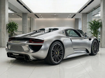 DIY Porsche 918 Spyder wrapped in Satin HX30000 Super Chrome Titanium vinyl wrap HX30SCH03S detail