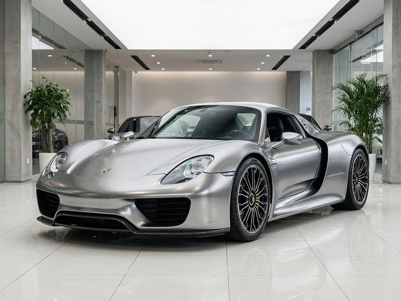 DIY Porsche 918 Spyder wrapped in Satin HX30000 Super Chrome Titanium car wrap film HX30SCH03S