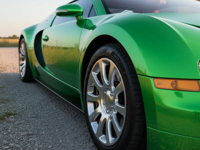 DIY Bugatti Veyron wrapped in Gloss HX30000 Super Chrome Green car wrap film HX30SCH04B